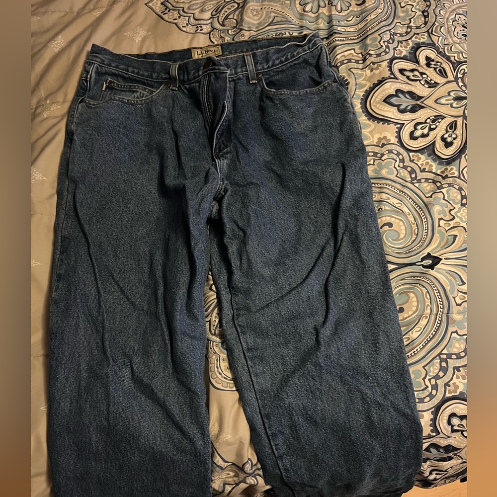 LL Bean Flannel Lined Jeans